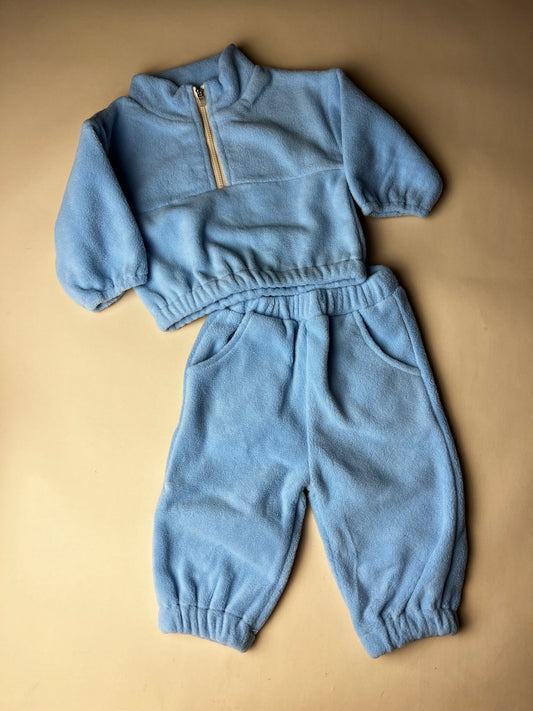 Baby blue fleeced set