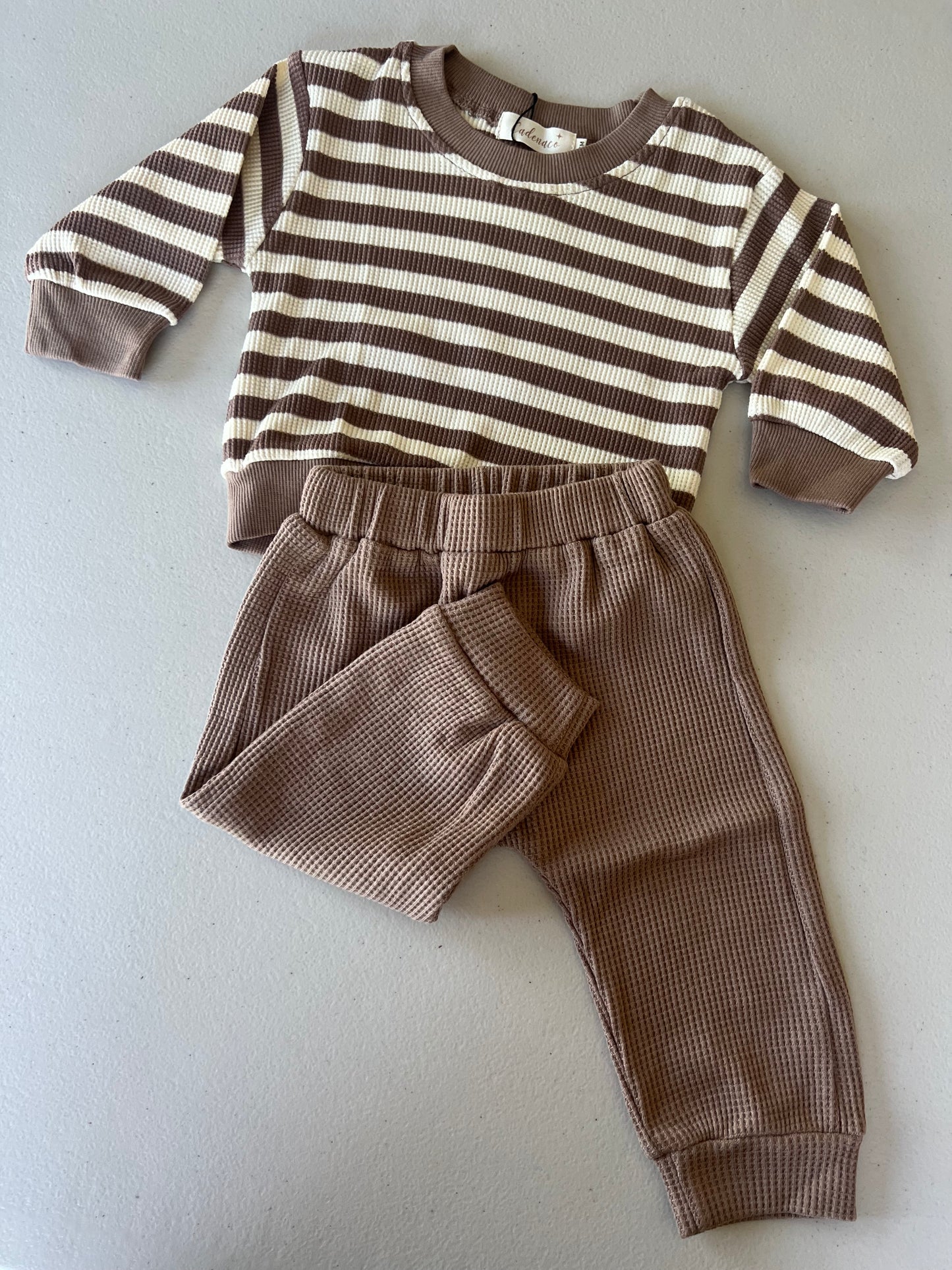 BROWN STRIPPED SET
