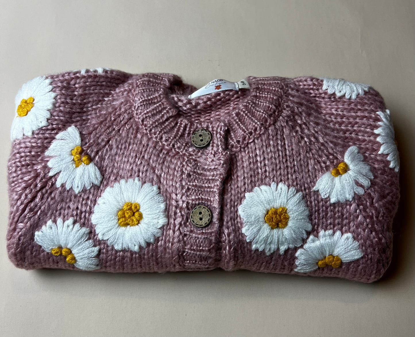 Flower knitted cardigan
