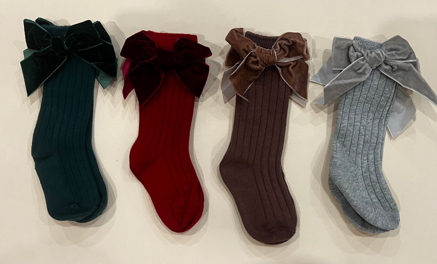 Velvet Bow Socks