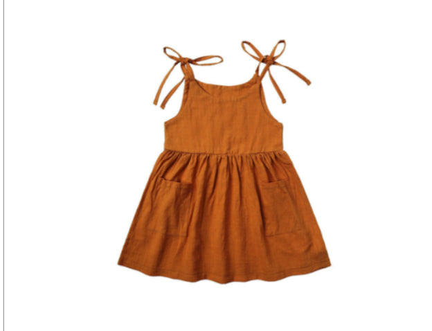 ORANGE POCKET DRESS