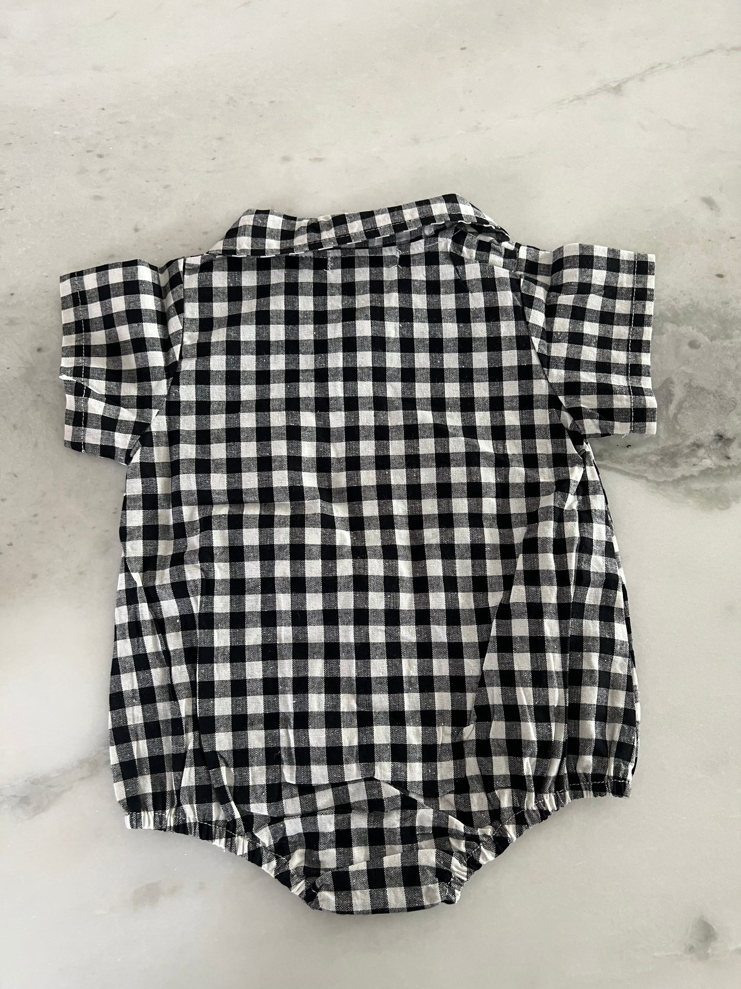 BLACK PLAID TEDDY JUMPSUIT