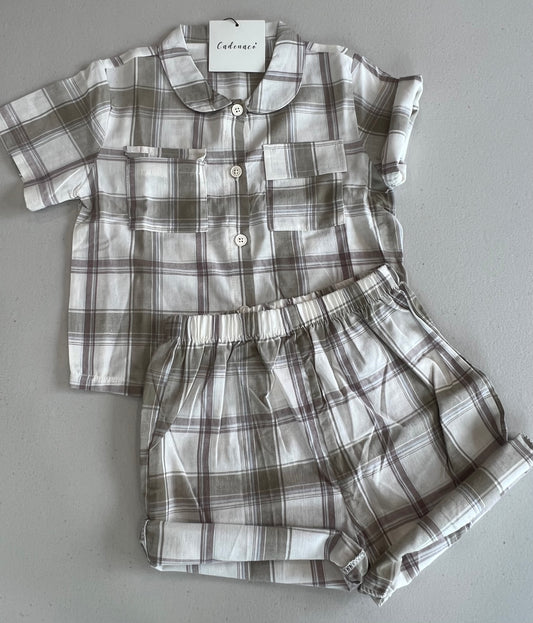 FLANNEL SHORTS SET