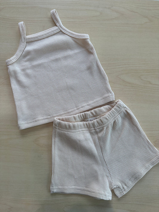 PINK RIBBED 2-PIECE SET