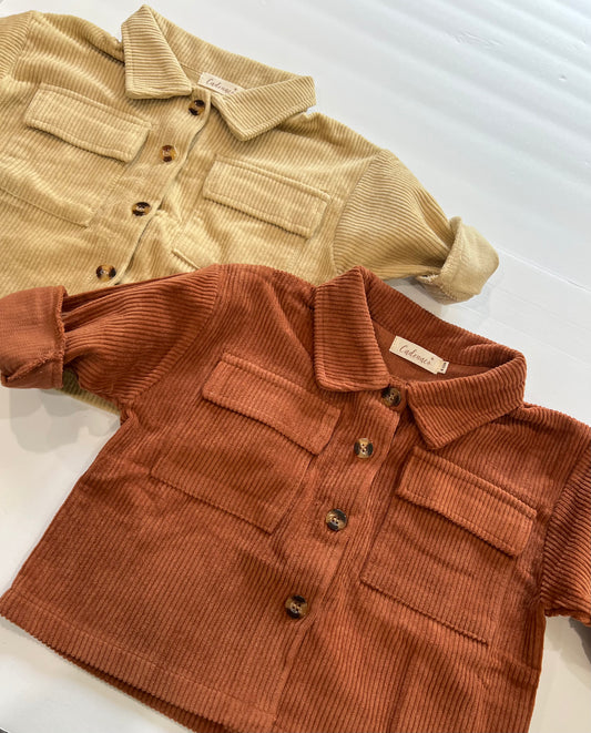CORDUROY SHACKET BROWN