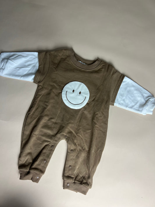 Smiley Brown Romper