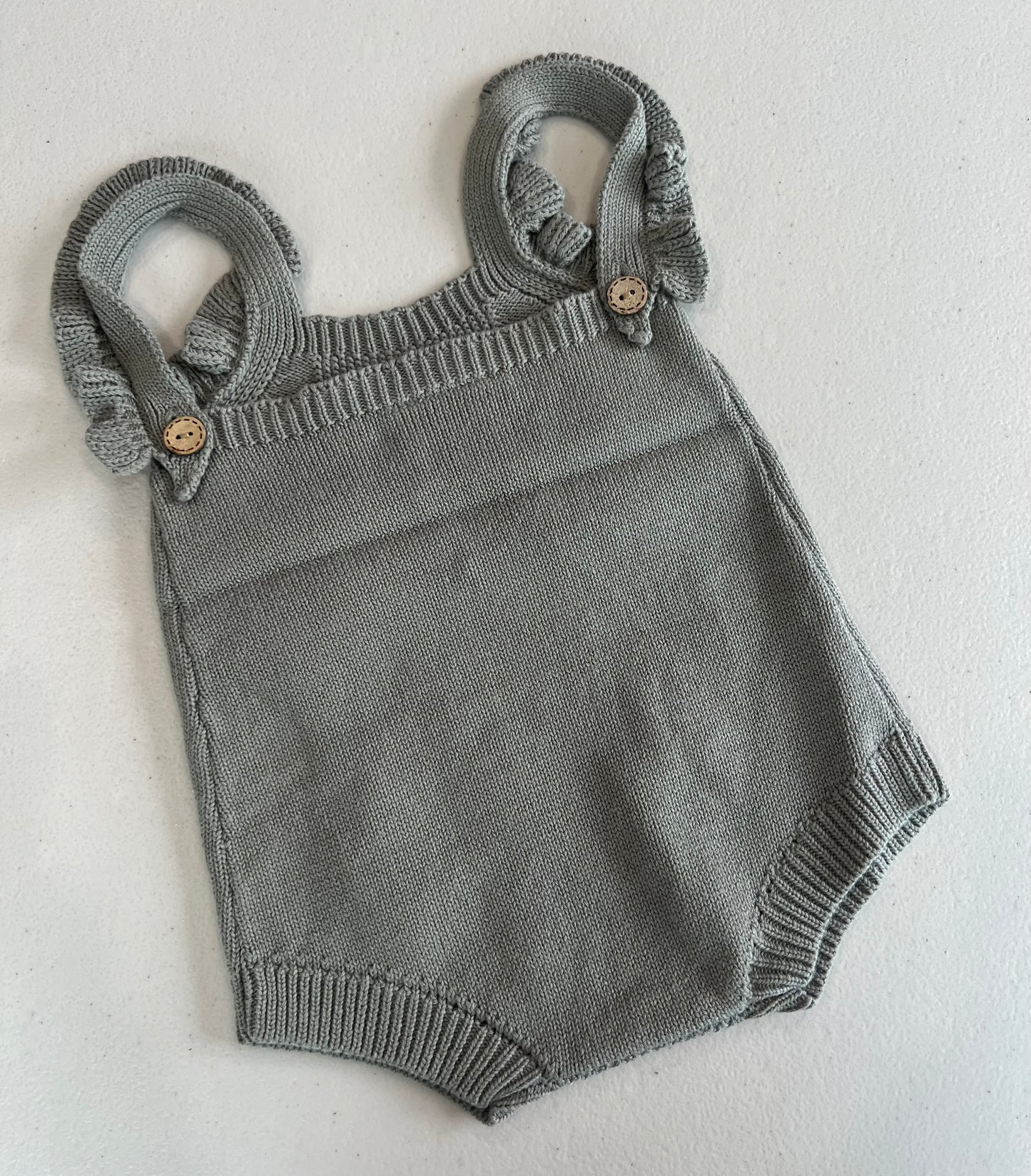 GREEN KNITTED ROMPER