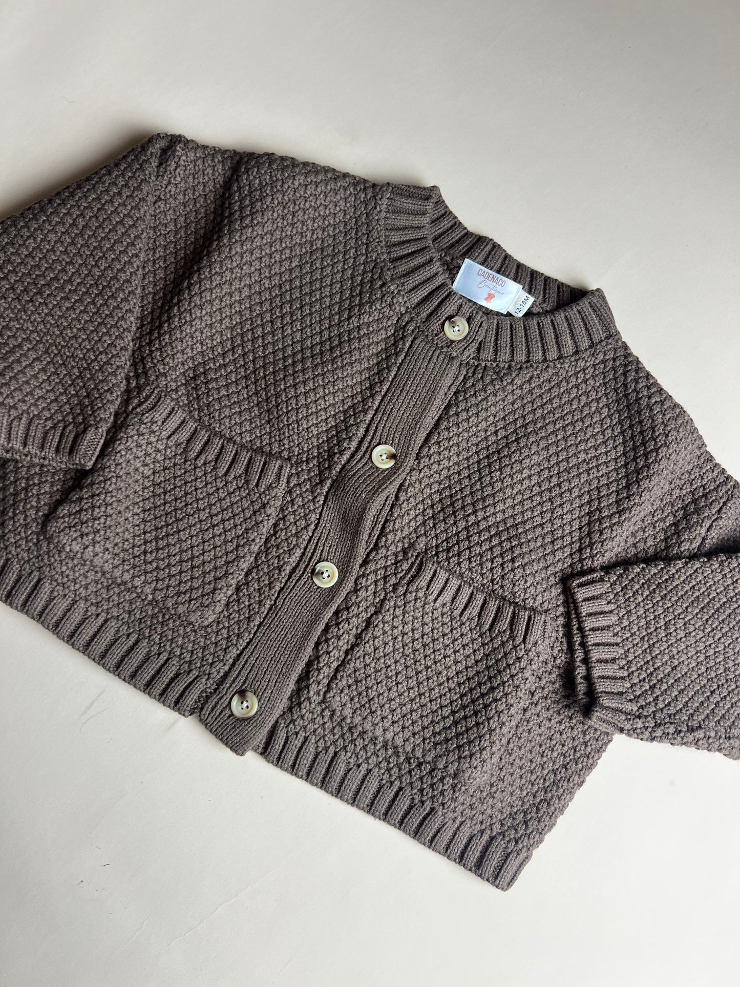 Brown knitted cardigan