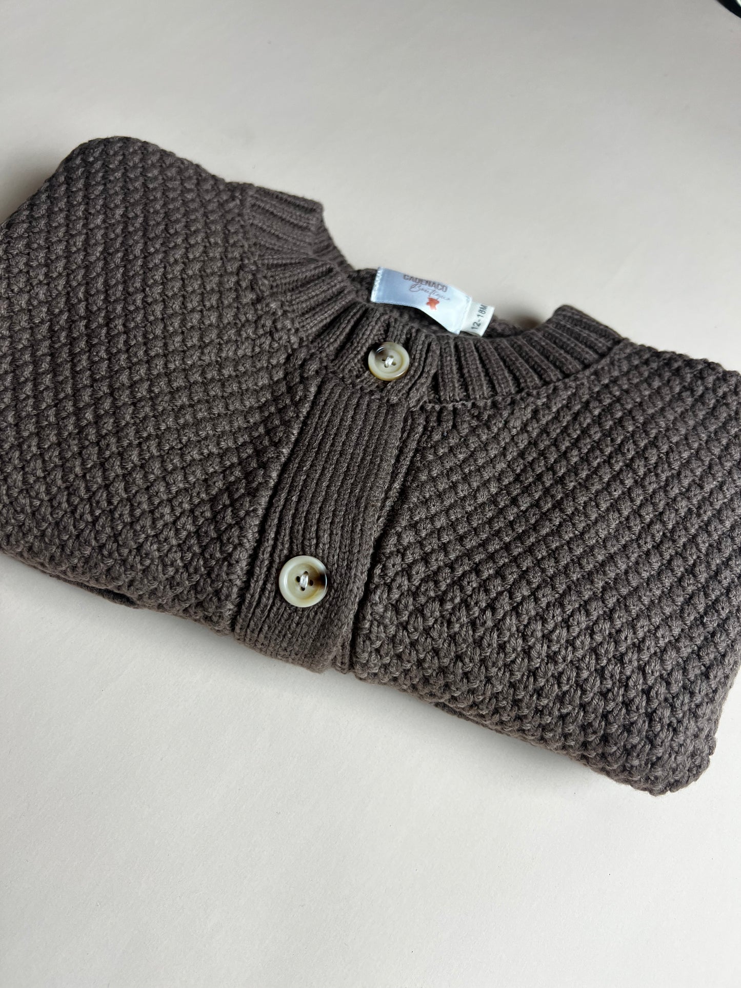 Brown knitted cardigan