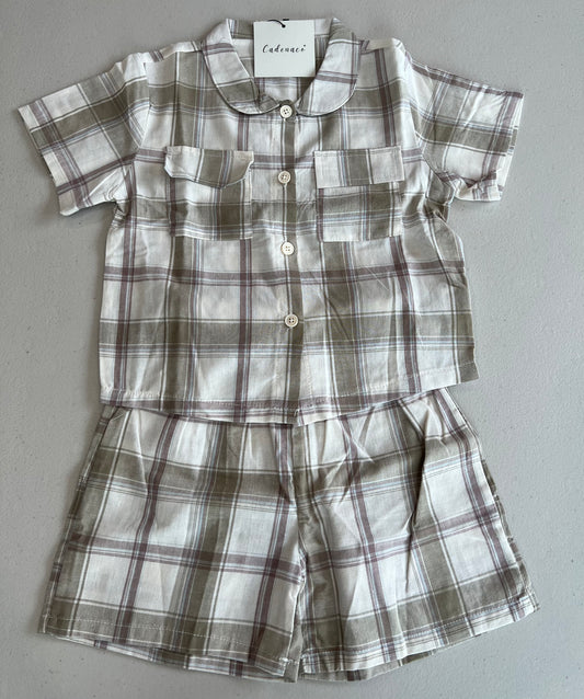 FLANNEL SHORTS SET