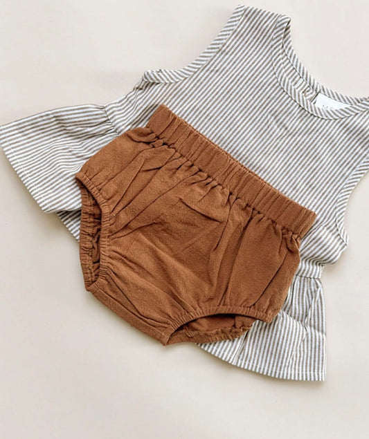 STRIPE PUPLUM SET