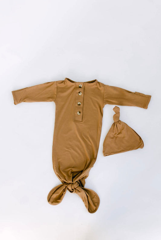KNOTTED GOWN & HAT SET