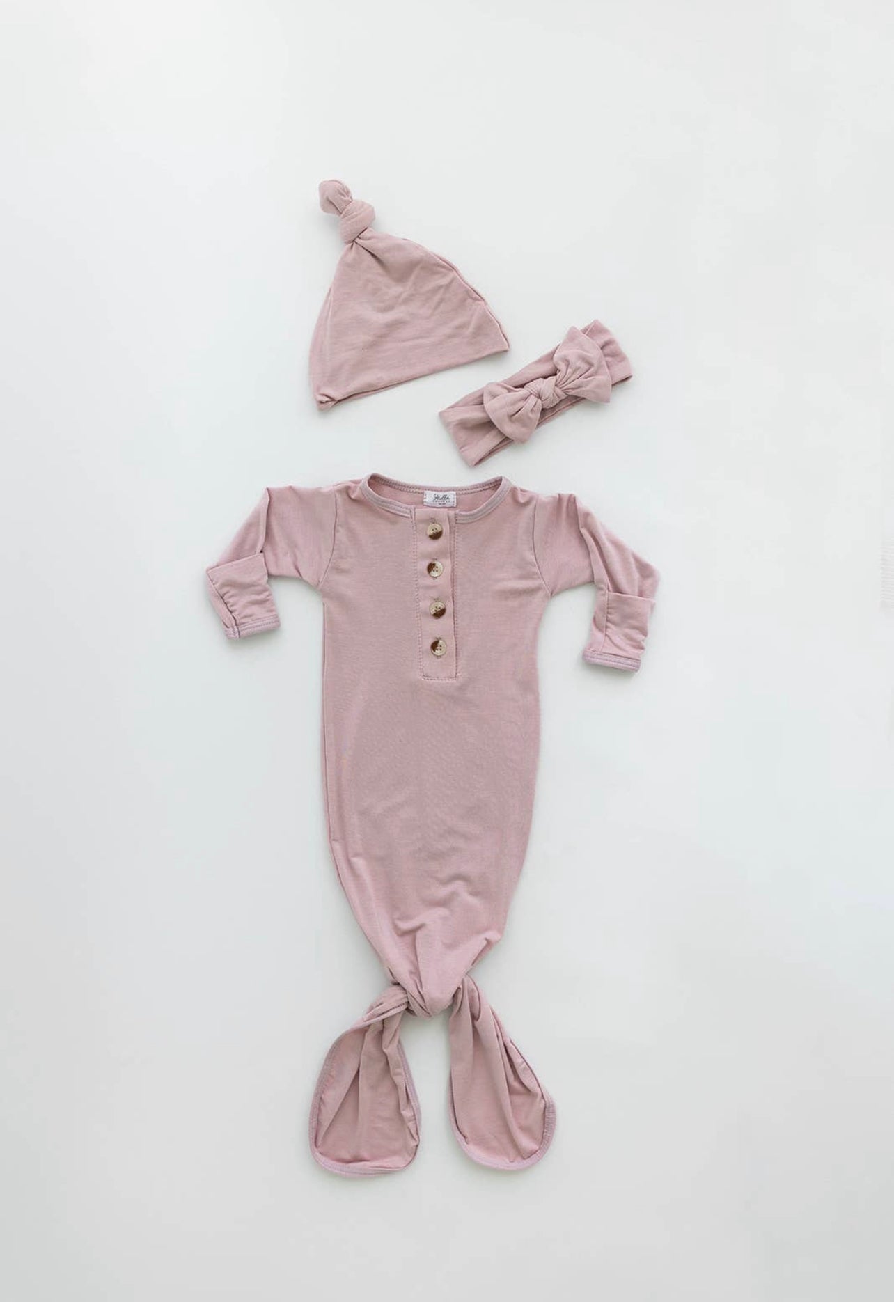 KNOTTED GOWN & HAT SET