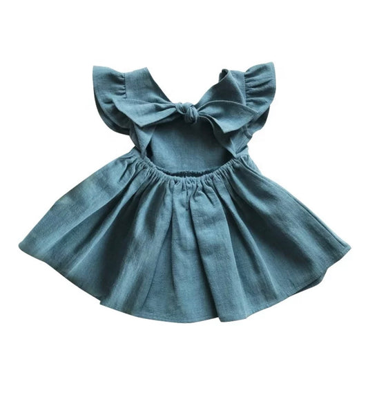BLUE BOW DRESS
